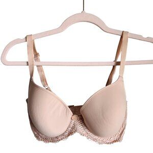 Wacoal Bra Women's 30DDD 30F Nude Beige La Femme Underwire T Shirt Back Close
